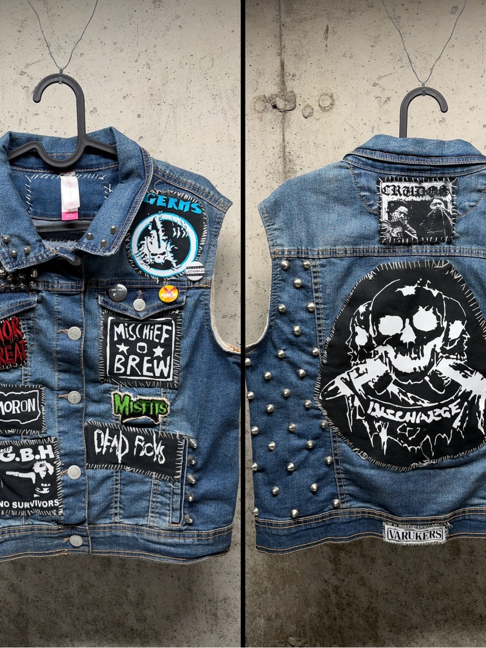 New custom Discharge punk battle vest.